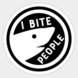 Shark Meme - I Bite People - Sharks Jaws Parody Shark Attack Sticker